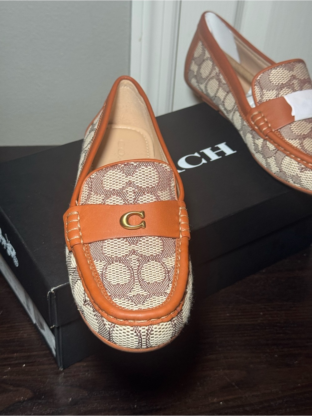 COACH Women's Signature Canvas Loafers